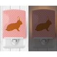 thumbnail image 2 of Rex Rabbit Pink Check Ceramic Night Light, 2 of 2