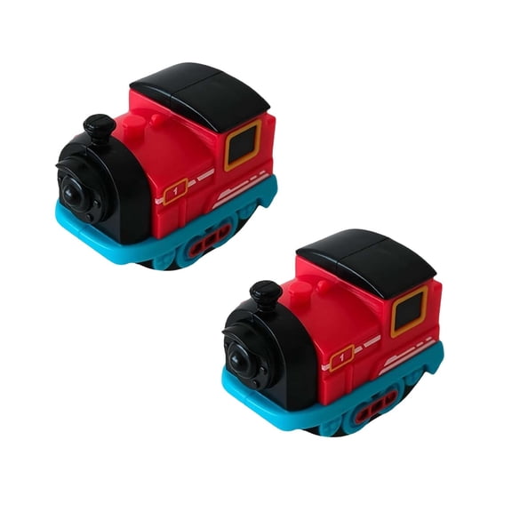 Homesteed 2pc Electric Train Car Replacement Motorized Vehicle USB Rechargeable for Flexible Track Set Toy for Boy