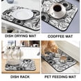 thumbnail image 4 of 2 Pack Washable Rubber Sunflower Cute Floral Dish Drying Mats for Kitchen Counter Home Large Coffee Bar Pad Accessories and Decor for Utensils Stemware (2pcs 19.5''x12''), 4 of 6