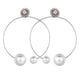 thumbnail image 2 of 1 par de pendientes de cristal de de imitación, pendientes de mujer, joyería para mujeres y niñas Plata, 2 of 7