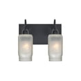 thumbnail image 5 of 2WG-MILO4AM-BK-Besa Lighting-Milo 4 - Two Light Bath Vanity-Amber Glass Color, 5 of 5