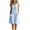 Blue, variant on Utoimkio Women's Striped Sleeveless Romper V Neck Button Front Bermuda Length with Side Patch Pockets for Casual Summer Wear