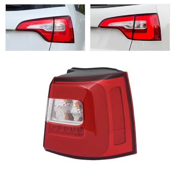 For 2013 2014 2015 Kia Sorento Outer Tail Light LED Rear Brake Lamp Right Passenger Side Black Housing Red Lens