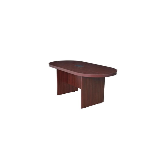 Conference Table Mahogany Finish - Modern Meeting Table with Power Data Grommet - 35" x 71" Office Table