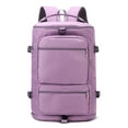 thumbnail image 3 of Large Capacity Travel Overnight Bag, Solid Color Zipper Duffel Bag, Multifunctional Weekender Bag, 3 of 5