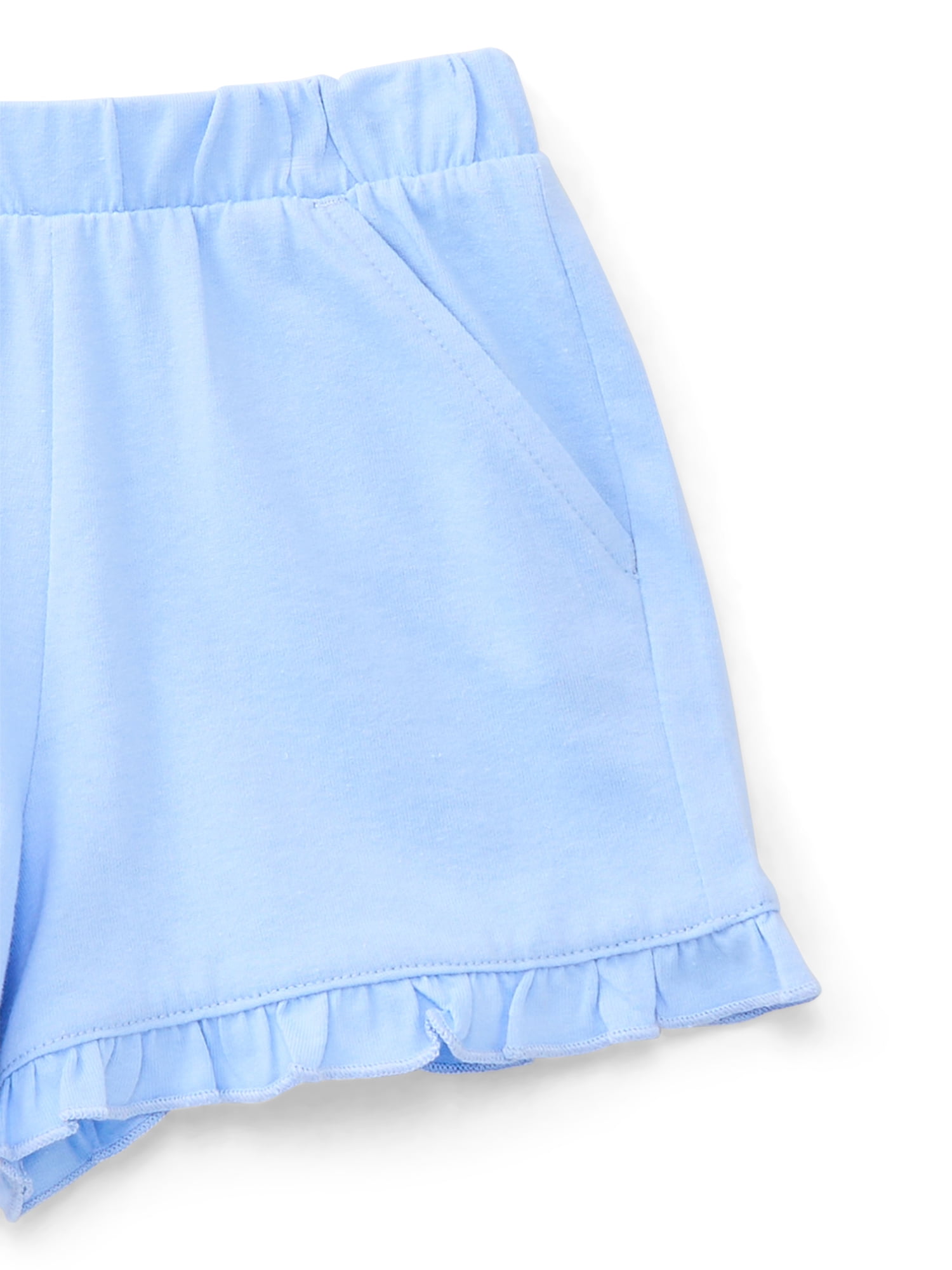 Wonder Nation Toddler Girls Ruffle Hem Shorts, 3-Pack, Sizes 18M-5T