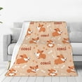 thumbnail image 3 of Corgi Gifts for Corgi Lovers Corgi Blanket Funny Dog Paws Bones Throw Blankets Gift for Boys Girls Adults Corgi Lovers Cute Puppy Dog Blanket Welsh Corgi Decor 50"X40" for Bed Sofa Couch Beige, 3 of 6