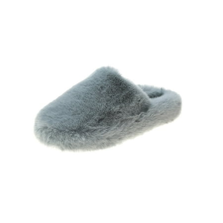 

GENILU Women Breathable Casual Home Shoes Closed Toe Clog Slippers Winter Warm Fluffy Bedroom Slipper Blue 7.5