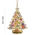 thumbnail image 3 of Acrylic Christmas Tree Ornament, Rhinestone Christmas Tree Hanging Pendant, Merry Christmas Decorations with Star Top for Car Window Home Holiday Party Gift, 3 of 7