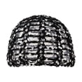 thumbnail image 4 of XIAOCHA Womens Sparkly Sequin Crochet Beanie Solid Breathable Beach Outdoor Beanie Hats,Black, 4 of 4