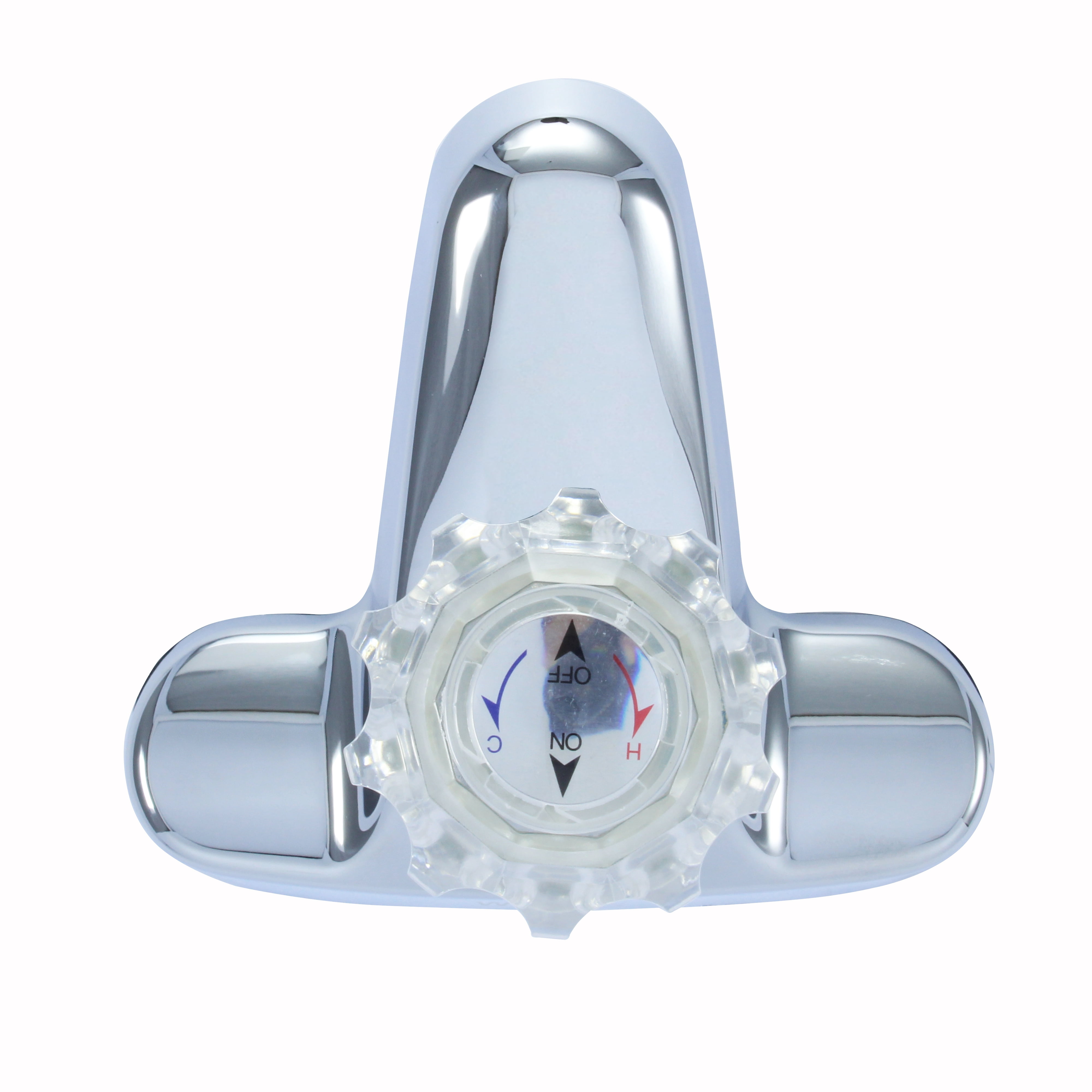 50193010 Non-Metallic Single Handle Ceramic Disc Faucet, Chrome Finish, 4-inch Center, Less Pop-up