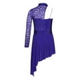 thumbnail image 4 of Alvivi Kids Girls Contemporary Lyrical Ballet Dance Dress One Sleeve Long Skirt Leotard Purple 16, 4 of 7