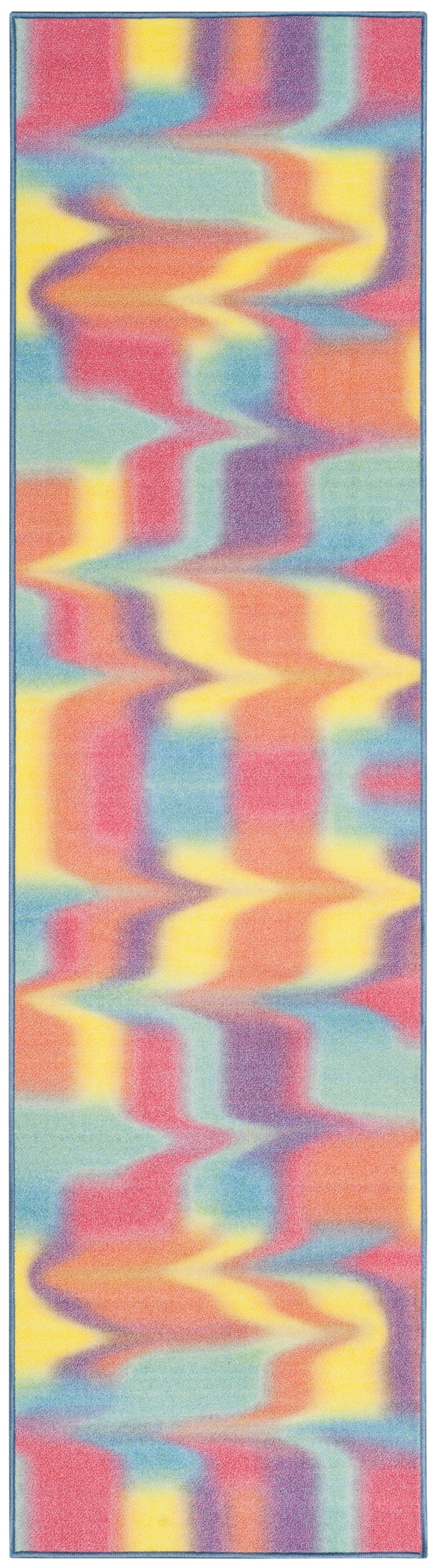 SAFAVIEH Paint Brush Evette Colorful Runner Rug, Fuchsia/Yellow, 2'3" x 8'