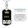 thumbnail image 2 of Ocicat Cat Dad King Keychain Stainless Steel or 18k Gold, 2 of 10