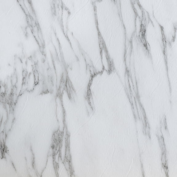 PowerSellerUSA Tivoli Self Adhesive Vinyl Floor Tiles, 45 Pcs Contemporary Peel and Stick Tile, 12" x 12" Square DIY Flooring Tiles for Kitchen, Bedroom, Bathroom - Bianco Marble