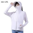 thumbnail image 2 of Sunscreen Jacket Zipper Hoodie Long Sleeve Light Hiking Outdoor Performance Shirt, 2 of 5