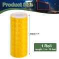 thumbnail image 2 of Uxcell Reflective Tape Strong Adhesive Safety Warning Reflector Tape, Waterproof Conspicuity for Trailers Trucks Yellow 10 Feet x 4 Inch, 2 of 6