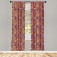 thumbnail image 3 of Ambesonne Colorful Curtains, Paisley Eastern, Pair of 28"x84", Multicolor, 3 of 5