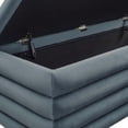thumbnail image 6 of Accent Chair Bench Ottoman, Blue, Velvet, Living Kitchen Cafe Bistro Hospitality Restaurant, Modern Contemporary Boutique HB36621, 6 of 11