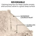 thumbnail image 6 of FurHaven Pet Products Long Faux Fur & Velvet Water-Repellent Pet Blanket for Dogs & Cats - Taupe, Large, 6 of 12