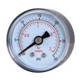 thumbnail image 1 of Dry Pressure Gauge, 1-1/2" Dia,30, 60 Psi & Bar, 1/8" BSPT Back Mount, PC Window ,Lasting Performance, 1 of 5