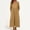 *Khaki, variant on ClodeEU Women's V Neck 3/4 Sleeve Linen Blend Maxi Dress,Casual Loose Sundress with Pockets Green,Women's Plus L