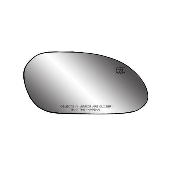 30169 - Fit System Passenger Side Heated Mirror Glass w/ backing plate, Ford Taurus, Mercury Sable 00-07, 3 7/ 8" x 6 15/ 16" x 7 1/ 4"