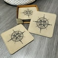 thumbnail image 2 of Beagle Peek-a-Boo Coasters - Handmade Coasters Set of 6 - Engraved Barware Decorations - Leather Bar Decor - Man Cave Father's Day Present, 2 of 3