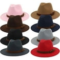 thumbnail image 4 of Fedora Chapeau Ajustable Respirant en Feutre Style Vintage pour Hommes Randonnée, 4 of 8