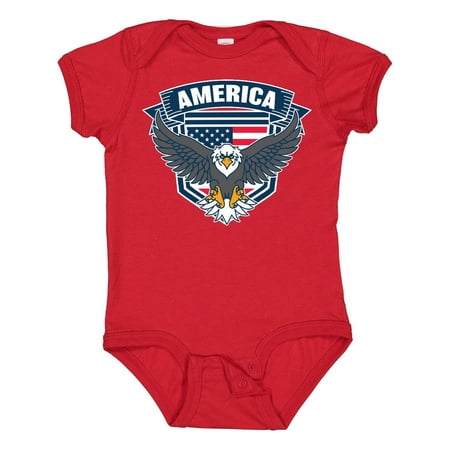 

Inktastic America with Eagle Shield and Banner Boys or Girls Baby Bodysuit