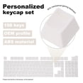 thumbnail image 2 of Juego de teclas de pudín de 108 teclas, perfil OEM, ABS para diseño de teclado mecánico, blanco crema, 2 of 5
