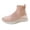 Pink, variant on NOKIO Women's Lightweight Knit L𝗈afers S𝗅ip On Casual Athlet𝗂c Shoes Breathable Mesh Summer Walking Sandals Comfortable Soft Cushioned Midsole Tennis