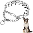 thumbnail image 1 of Uds. (Plata-L) Collar resistente cromado para perros, mascota ajustable, 1 of 5