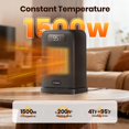 thumbnail image 2 of Calefactor FLANUR 1500W con control remoto, termostato y oscilación, 2 of 6