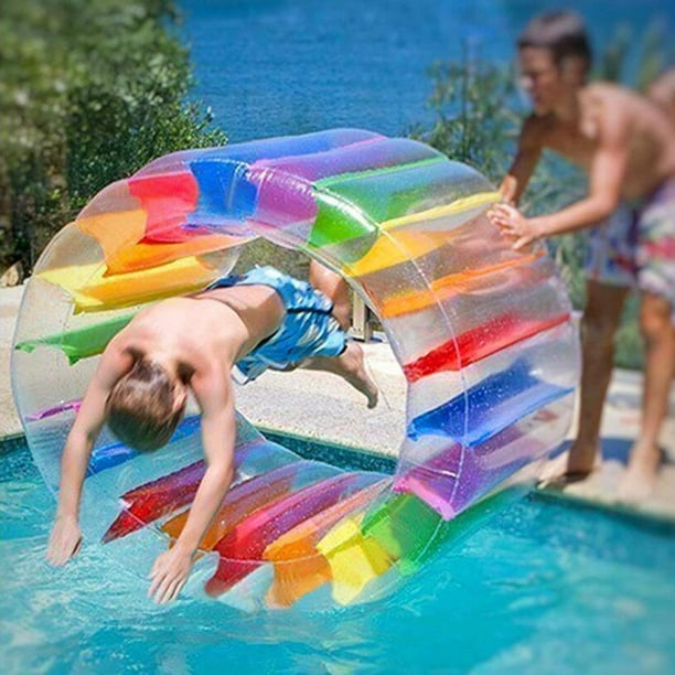Smilepp Swimming Pool Pond Beach Inflatable Water Wheel Raft Roller Toys