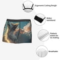 thumbnail image 6 of Bingfone Starry Sky Cloud Wolf Men's Underwear - Casual Stretch Boxer Briefs-Large, 6 of 7