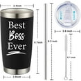 thumbnail image 6 of Boss Gifts For Men Boss Day Gifts For Him Male 20oz Black Best Boss Ever Gift Tumbler Boss Gifts For Women Gifts For Female Boss Girl Boss Christmas Bday Presents Travel Cup With Lid Straw, 6 of 6