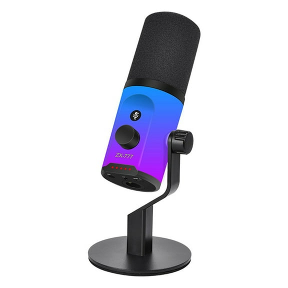 USB/XLR RGB Desktop Dynamic Microphone for Podcasting Recording Gaming Live Streaming XLR/USB Dynamic Microphone