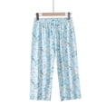 thumbnail image 2 of Byworldtasic Women's Plus Size Cotton Capri Pajama Pants Causal Bottoms Fun Print Sleep Pants Loose Lounge Pant, 2 of 5