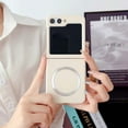 thumbnail image 2 of Magnetic Phone Case for Samsung Galaxy Z Flip 5 Compatible with Magsafe, Slim Fit Hard PC Shookproof Anti-fall Anti-Drop Protective Case Cover for Samsung Galaxy Z Flip 5,White, 2 of 5