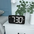 thumbnail image 3 of YISSVIC - Reloj despertador con proyección, radio FM, pantalla LED de 6,5", función de repetición fácil, brillo ajustable 3 veces, proyector giratorio de 180° con adaptador, 3 of 7