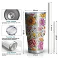 thumbnail image 6 of 30oz Pioneer Flower Tumblers Stainless Steel Tumbler with Lid and Straw,Vacuum Insulated Double Wall Travel Tumbler Cups Mug with Cleaning Brush for Coffee,Tea, 6 of 7