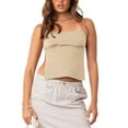 thumbnail image 2 of Sngxgn Women's Basic Short Camisole Strap Layering Tank Top(Yellow,L), 2 of 7