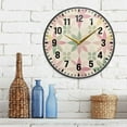 thumbnail image 3 of Yayeee Wall Clock Battery Operated 9.5" Silent Quartz Non-Ticking for Living Room Decor, Light Pink Geometric, 3 of 8