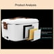 thumbnail image 4 of COCHE ELECTRICA Lunch Box Calentador De Alimentos 70W 1.8L Alimentos Más Rápido Calentador De Acero Inoxidable Lunches Con Calefacción Portátil Para Automóvil, 4 of 7