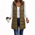 thumbnail image 3 of MaFYtyTPR Women's Long Puffer Vest Hooded Quilted Zip Up Sleeveless Jacket with Pockets Winter Lightweight Padded Warm Waistcoats, 3 of 6