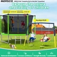 thumbnail image 3 of Mersco 10FT Heavy Duty Trampoline with Enclosure Net , Swing Set Outdoor Big Trampoline for Backyard, Kids Trampoline with Basketball Hoop, Birthday and Holiday Gifts for Kids,Green, 3 of 13