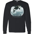 thumbnail image 3 of Inktastic Homer Alaska Whale Long Sleeve T-Shirt, 3 of 5