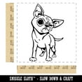 thumbnail image 2 of Suspicious Chihuahua Dog Square Rubber Stamp Stamping Scrapbooking Crafting - Medium 1.75in, 2 of 7