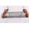thumbnail image 3 of Portable Metal Farmhouse Wall Decor Storage Organizer Basket Bin with Handles for Hanging in Entryway, Mudroom, Bedroom, Bathroom, Laundry Room - Wall Mount Hooks Included, 3 of 5
